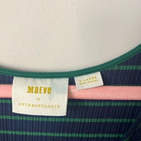 Anthropologie Maeve Flores striped midi dress size XL / nwot - Picture 4 of 14